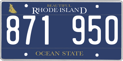RI license plate 871950