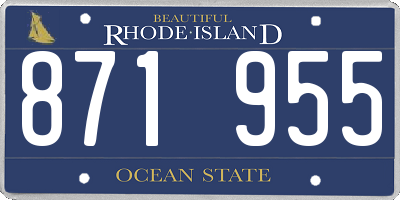 RI license plate 871955
