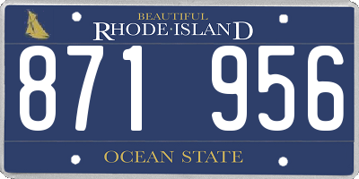 RI license plate 871956