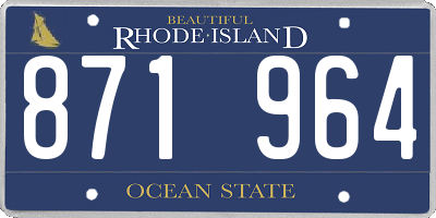 RI license plate 871964