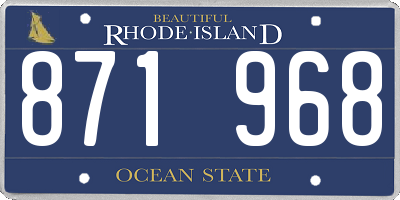 RI license plate 871968