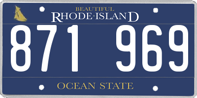 RI license plate 871969