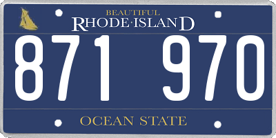 RI license plate 871970