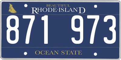 RI license plate 871973