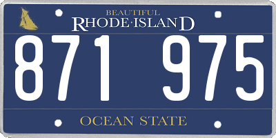 RI license plate 871975