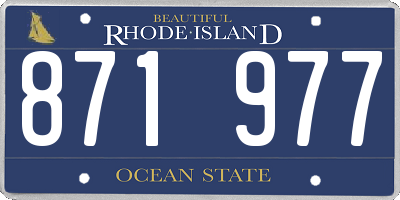 RI license plate 871977
