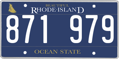 RI license plate 871979