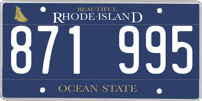 RI license plate 871995