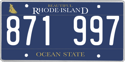 RI license plate 871997