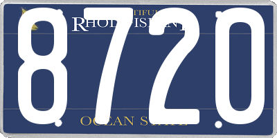 RI license plate 8720