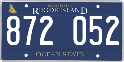 RI license plate 872052