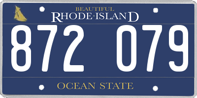 RI license plate 872079