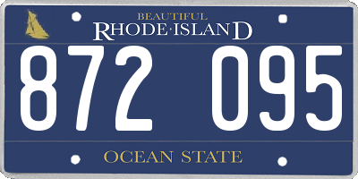 RI license plate 872095