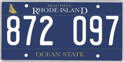 RI license plate 872097