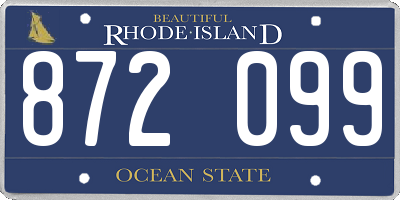 RI license plate 872099