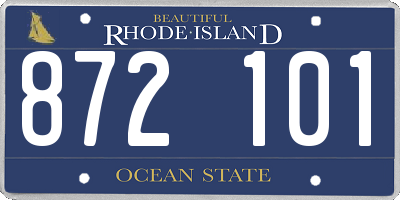 RI license plate 872101