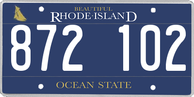 RI license plate 872102