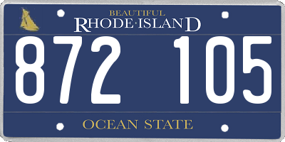 RI license plate 872105