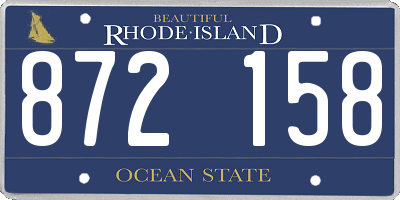 RI license plate 872158