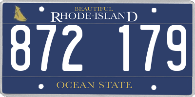 RI license plate 872179