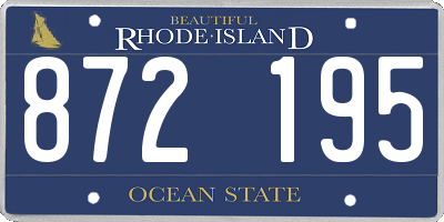 RI license plate 872195