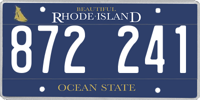 RI license plate 872241