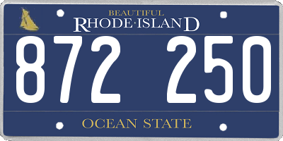 RI license plate 872250