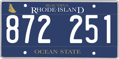 RI license plate 872251