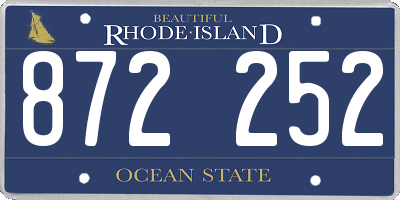 RI license plate 872252