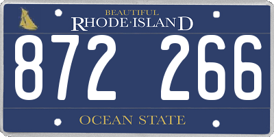 RI license plate 872266