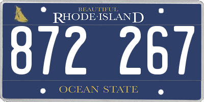 RI license plate 872267