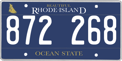 RI license plate 872268