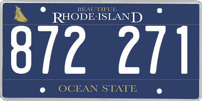 RI license plate 872271
