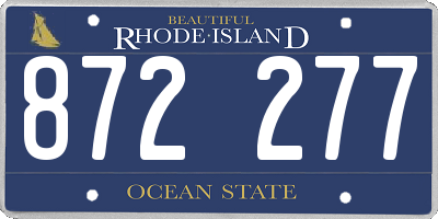 RI license plate 872277
