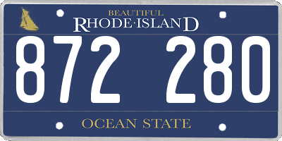 RI license plate 872280
