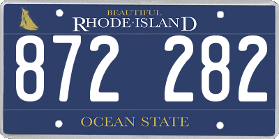 RI license plate 872282