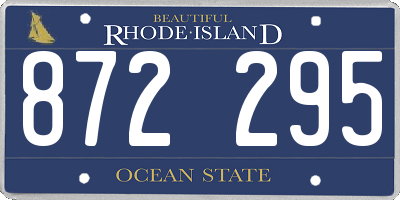 RI license plate 872295