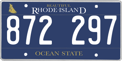 RI license plate 872297