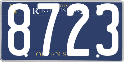 RI license plate 8723