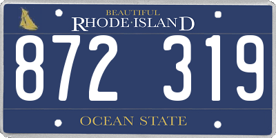 RI license plate 872319