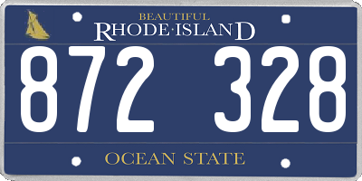 RI license plate 872328