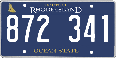 RI license plate 872341