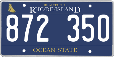 RI license plate 872350