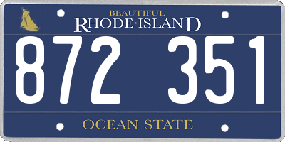 RI license plate 872351