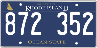RI license plate 872352