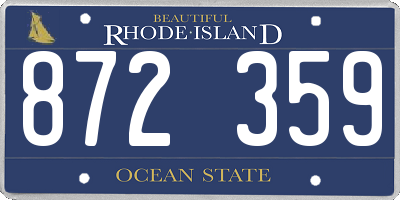 RI license plate 872359