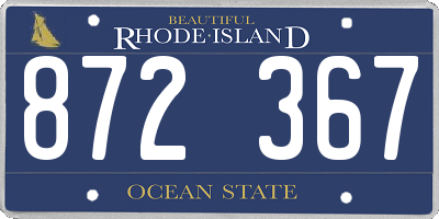 RI license plate 872367