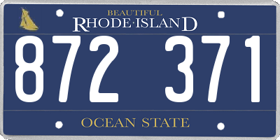 RI license plate 872371