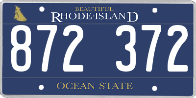 RI license plate 872372
