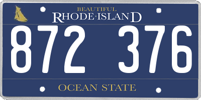 RI license plate 872376